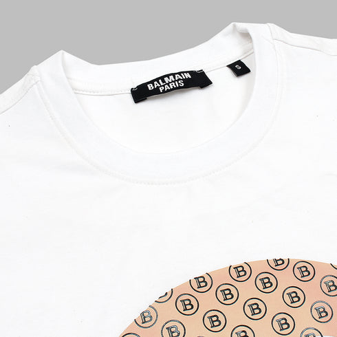 B.L.M.N White FB Premium Printed T-Shirt